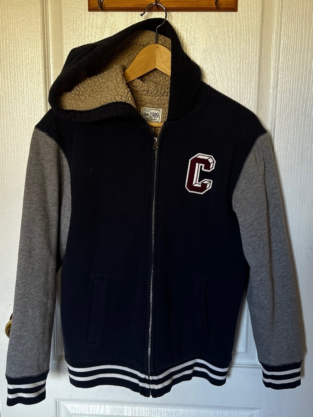 Boys Premium Fleece Sherpa Lined Zip Up Hoodie